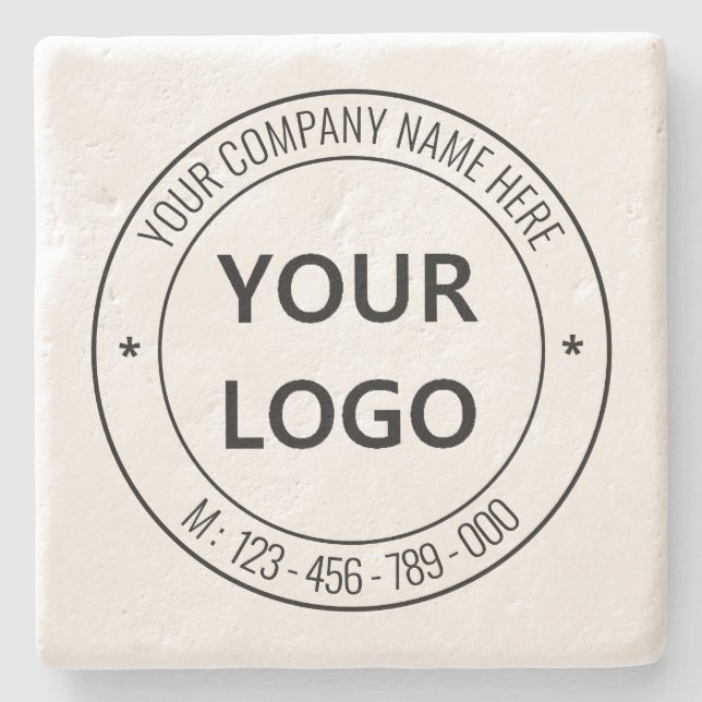 Your Branded Promotional Marble Coaster Example (Front)