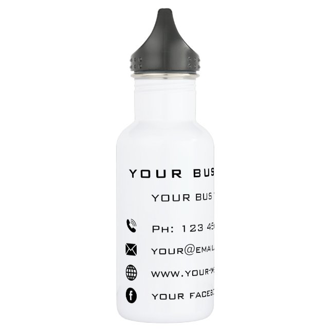 Your Branded Stainless Steel Water Bottle Template (Left)