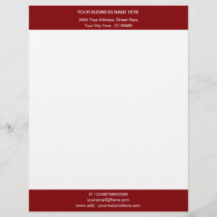 Your Business Address Info and Colors Letterhead