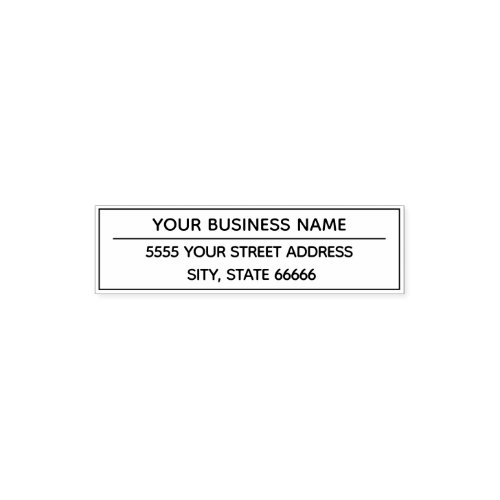 Your Business Address Name Info Modern Stamp