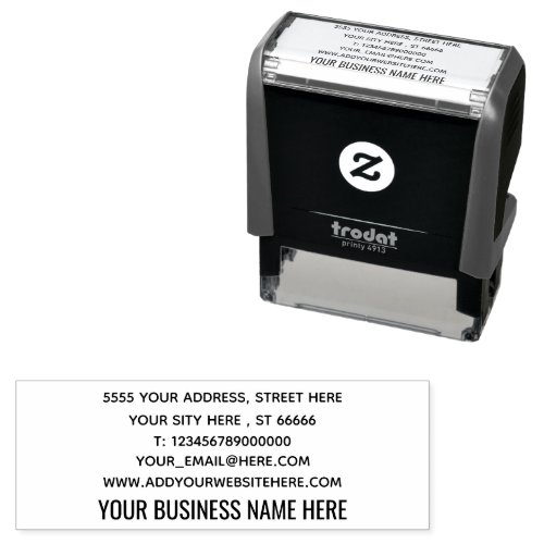 Your Business Address Name Info Professional Stamp
