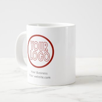 Your Business Branding Promotional Logo Custom Giant Coffee Mug by Ricaso_Intros at Zazzle