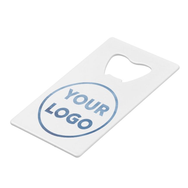 Your Business Company Logo Credit Card Bottle Opener (Front Angled)