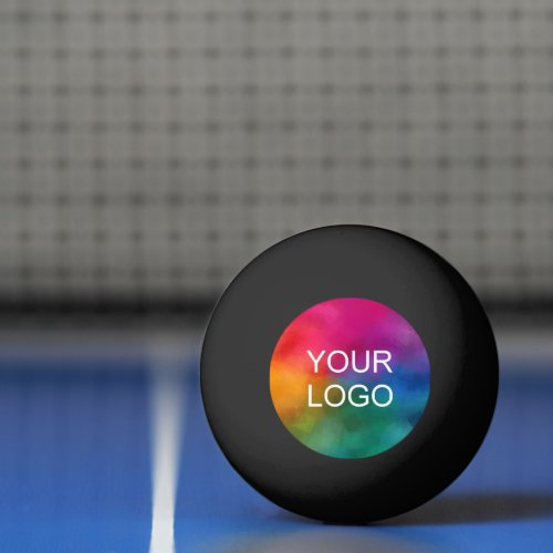 Your Business Company Logo Emblem Trendy Black Ping Pong Ball