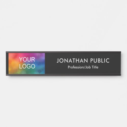 Your Business Company Logo Here Modern Design Long Door Sign