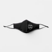 Your Business Company Logo on Black Premium Face Mask (Front)