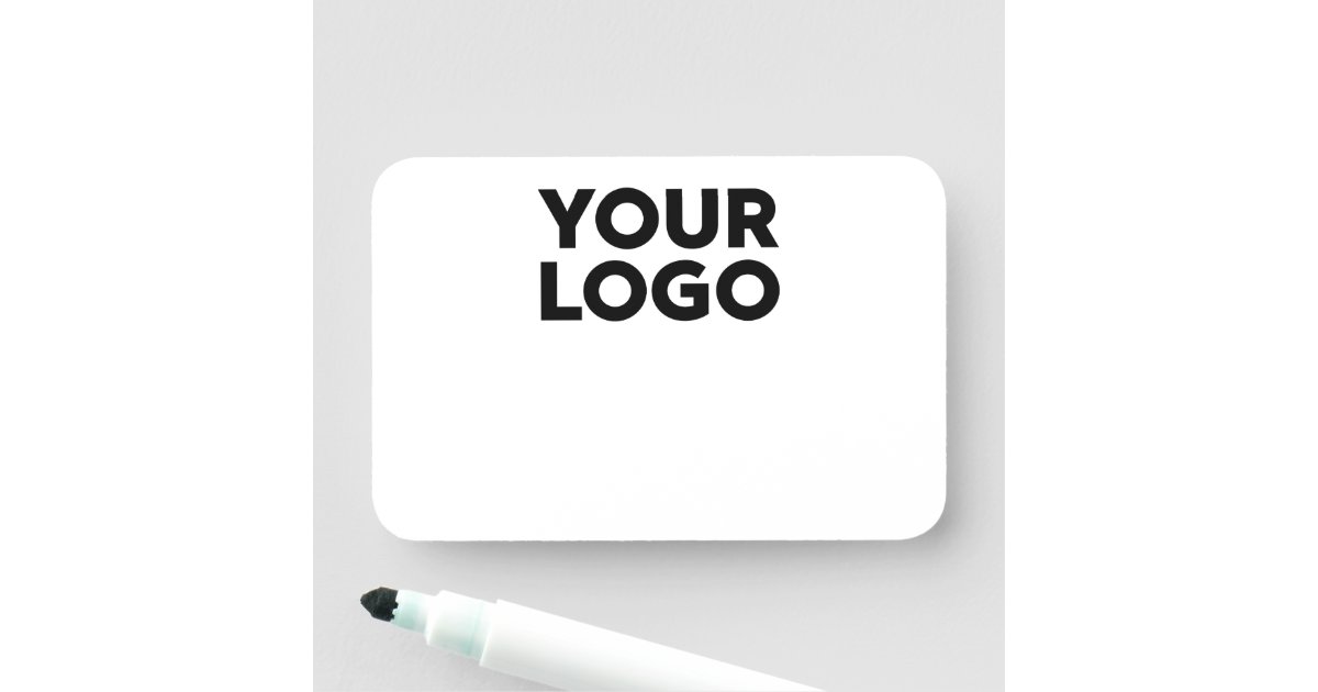 Your Business Company Logo Reusable Dry Erase Name Tag Zazzle