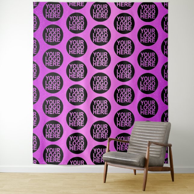 Your Business Company Logo Tapestry (In Situ)