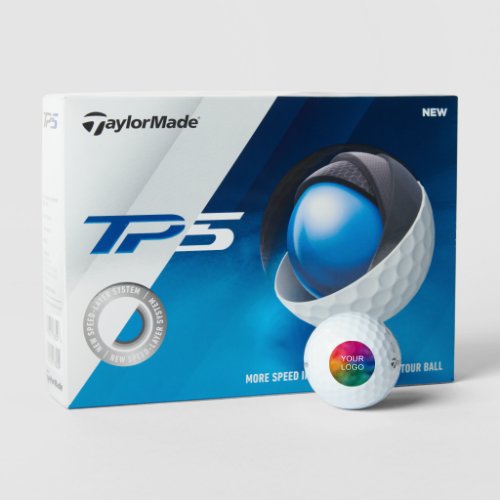 Your Business Company Logo Taylor Made TP5 12 Pack Golf Balls