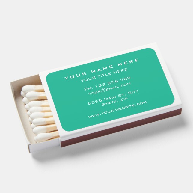 Your Business Company Modern Professional - Custom Matchboxes (Front Open)