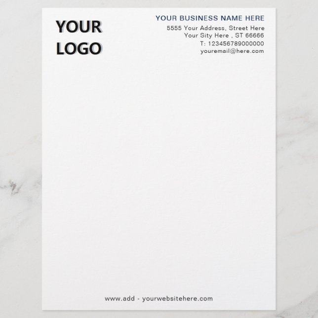 Your Business Company Office Letterhead with Logo (Front)