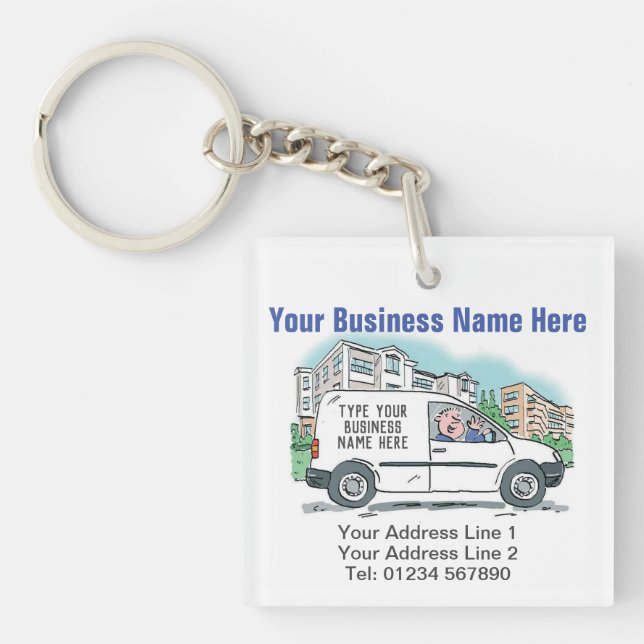 Your Business Details on a Keychain (Front)
