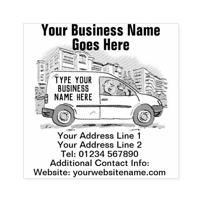 Your Business Details on a Square