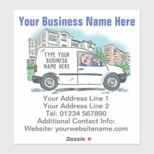 Your Business Details on a Sticker