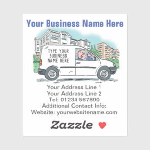 Your Business Details on a Sticker