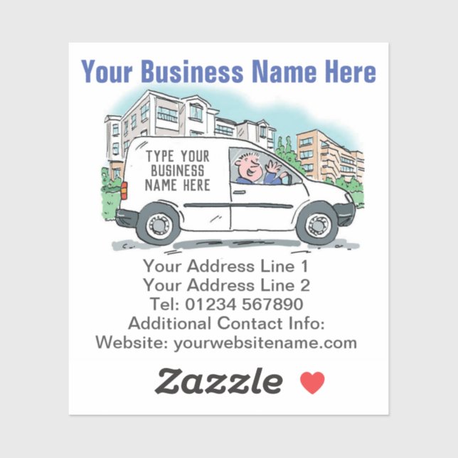 Your Business Details on a Sticker (Sheet)