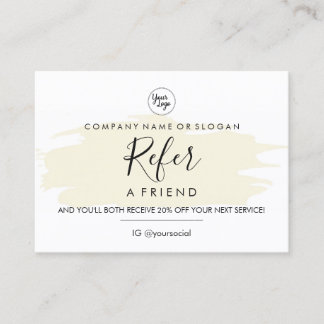 Your Business Image Logo type Referral Business Card