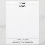 Your Business Letterhead Logo Address Contact Info<br><div class="desc">Custom Colors and Font - Your Business Letterhead with Logo Address and Contact Information - Add Your Logo - Image / Address and Contact info - with Customization Tool ! Choose colors / font / size. Good Luck - Be Happy :)</div>