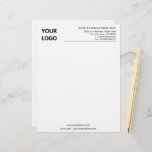 Your Business Letterhead with Logo and Custom Text<br><div class="desc">Custom Fonts and Colors - Personalized Your Business Letterhead with Logo - Add Your Logo - Image or QR Code - Photo / Business Name - Company / Address - Contact Information / more - Resize and move or remove and add elements / image with Customization tool. Coose font /...</div>