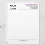 Your Business Letterhead with Logo - Choose Colors<br><div class="desc">Custom Colors and Font - Your Business Office Letterhead with Logo - Add Your Logo - Image / Business Name - Company / Address - Contact Information - Resize and move or remove and add elements / image with customization tool. Choose / add your colors / font / size !...</div>