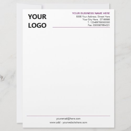 Your Business Letterhead with Logo _ Choose Colors