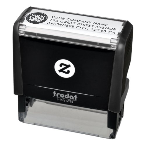 Your Business Logo Address Modern Self_inking Stamp