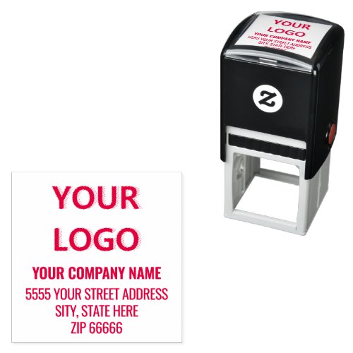 Your Business Logo Address Name Self_inking Stamp