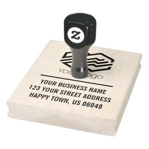 Your Business Logo  Address Rubber Stamp