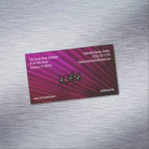 Your Business Logo and Company Information Neon Card Magnet