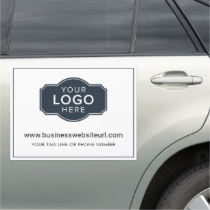 Your Business Logo and Company Slogan Modern Car Magnet