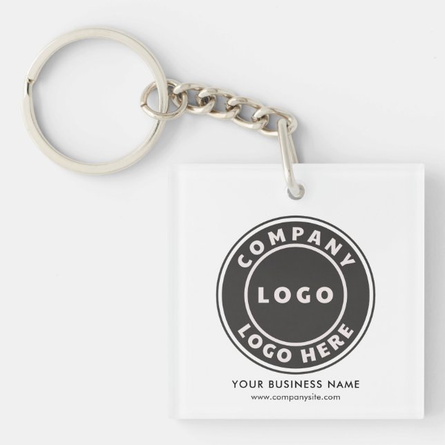 Your Business Logo and Company Swag Custom Keychain (Front)