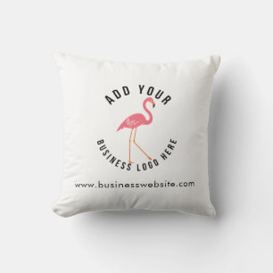 Your Business Logo and Company Website Custom Throw Pillow