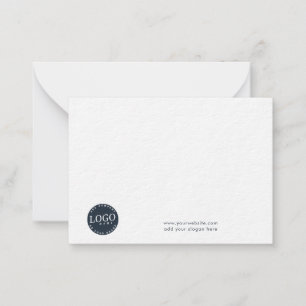 Your Business Logo and Company Website Employees Note Card