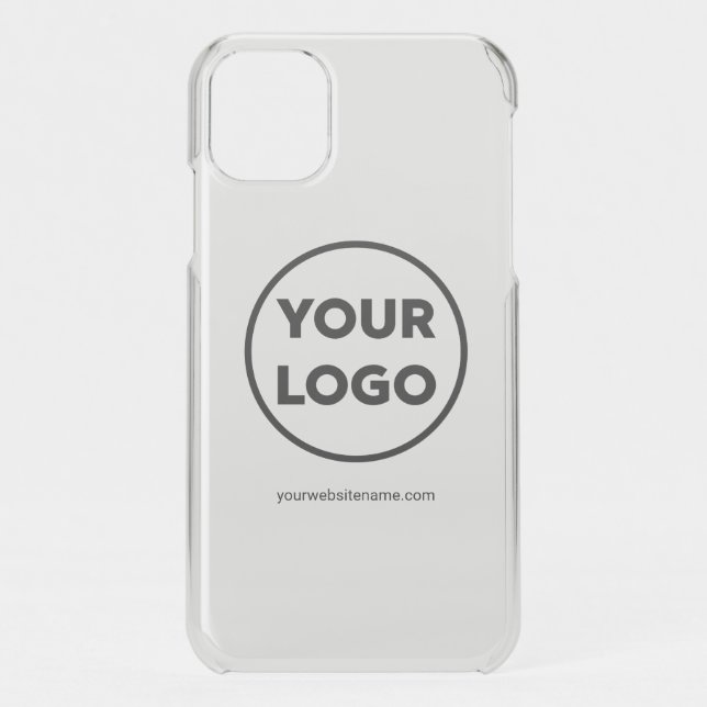 Your Business Logo and Company Website or Slogan Uncommon iPhone Case (Back)