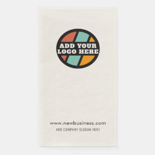Your Business Logo and Company Website Paper Guest Towels
