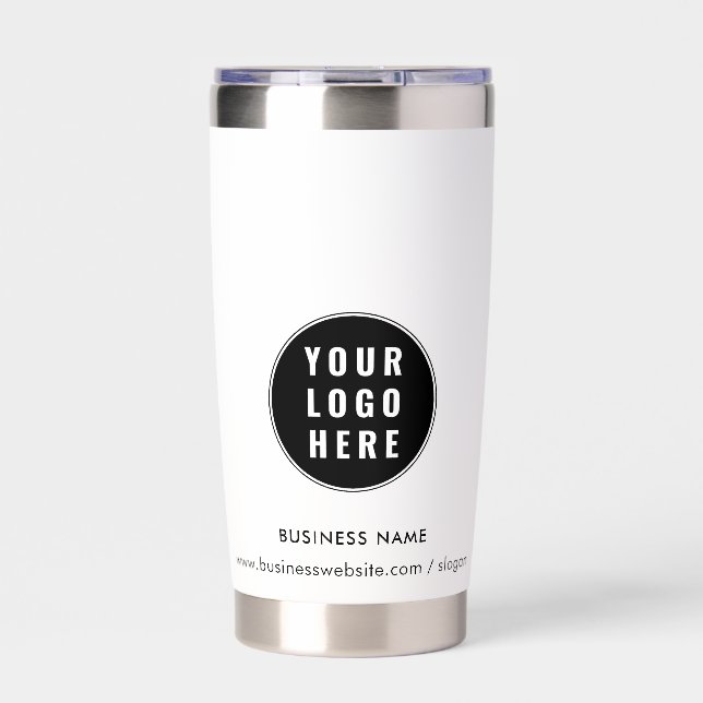 Your Business Logo and Company Website Promotional Insulated Tumbler (Front)