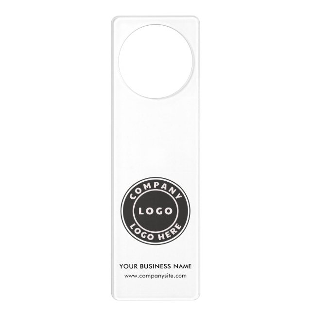 Your Business Logo and Company Website URL Door Hanger (Front)