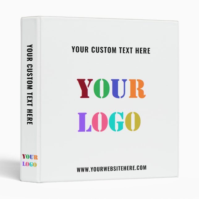 Your Business Logo and Custom Text Binder Template (Front/Spine)