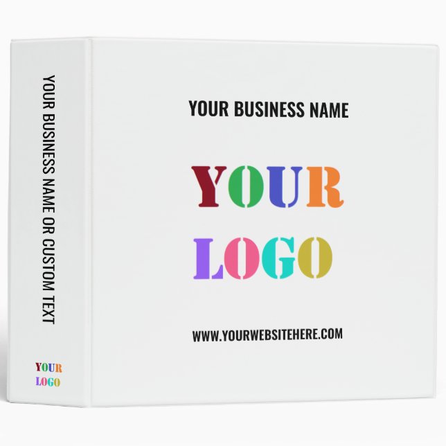 Your Business Logo and Custom Text Binder Template (Front/Spine)