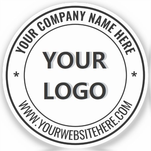 Your Business Logo and Custom Text Branded Sticker