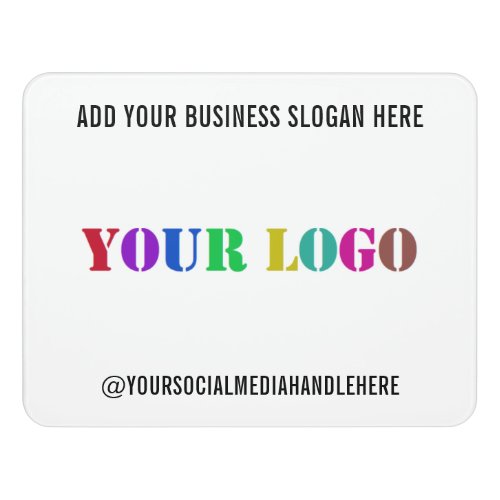 Your Business Logo and Custom Text Door Sign