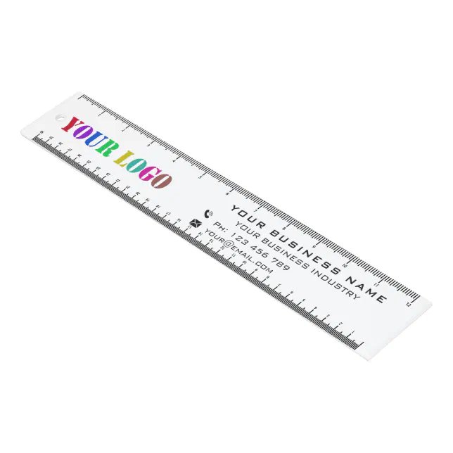 Texet Ruler Your Business Logo and Custom Text Ruler Template | Zazzle