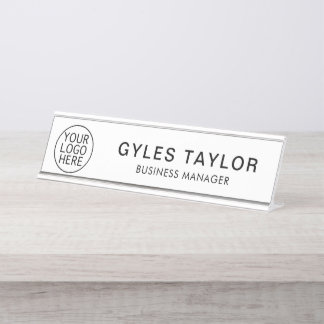 Your Business Logo and Employees Desk Name Plate