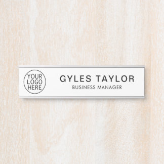 Your Business Logo and Employees Name Door Sign