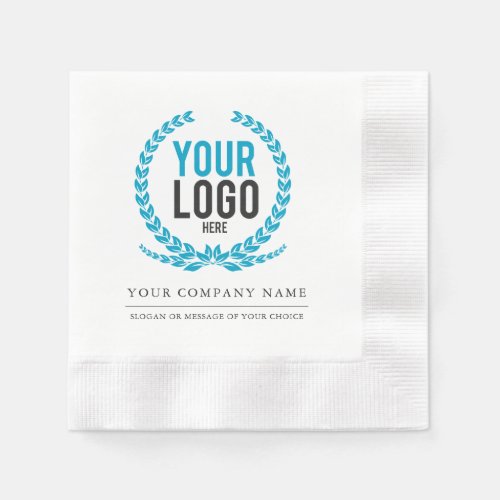 Your Business Logo and Message  Slogan Napkins