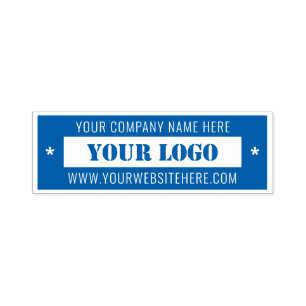 Your Business Logo and Name Color Stamp Examle