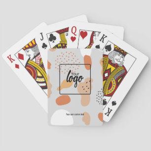 Your Business Logo and Text Abstract Pattern Poker Cards
