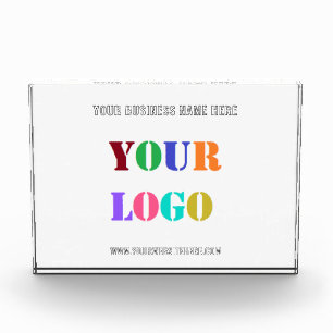 Your Business Logo and Text Acrylic Award Template