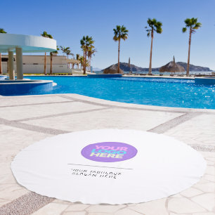 Your Business Logo and Text Beach Towel