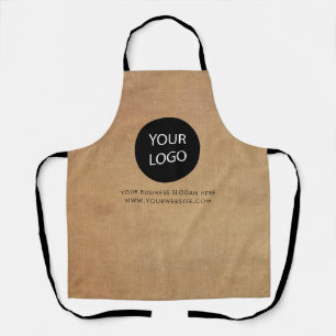 Your Business Logo and Text Company Branded brown Apron